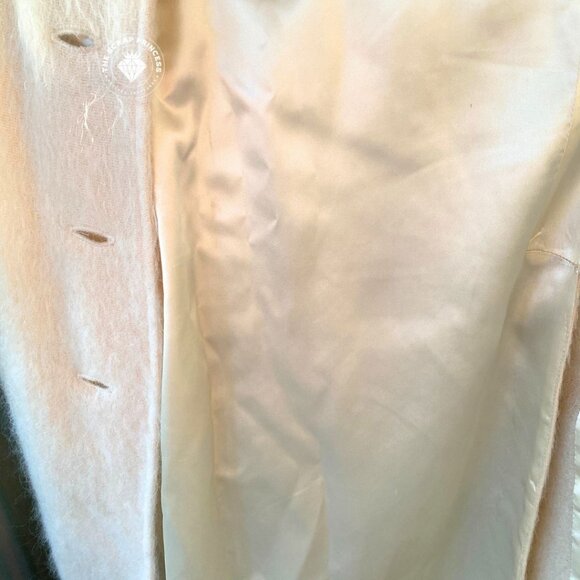 Vintage 1950s Cricket New York Mohair Wool Belted Trench Coat, Size 8 - Picture 10 of 12